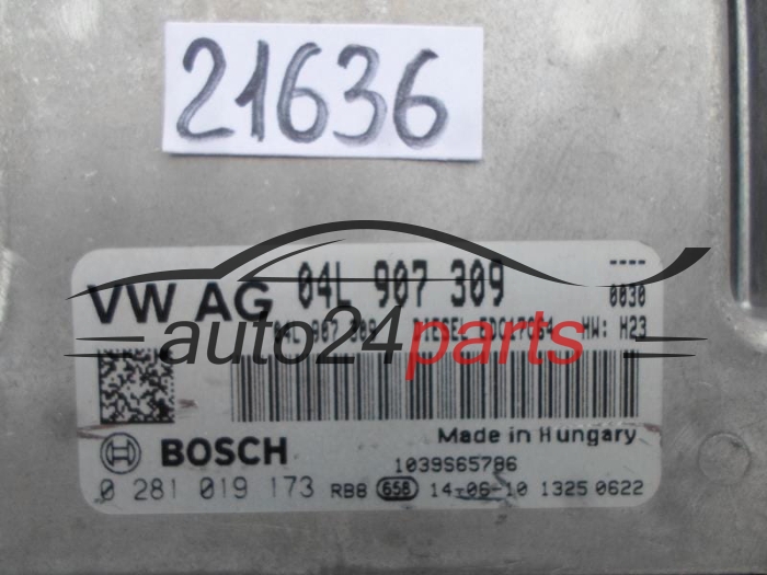 VW VOLKSWAGEN 2.0 TDI BOSCH 0 281 019 173, 0281019173, 04L 907 309, 04L907309, EDC17C64 