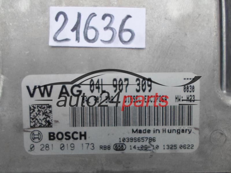 VW VOLKSWAGEN 2.0 TDI BOSCH 0 281 019 173, 0281019173, 04L 907 309, 04L907309, EDC17C64 