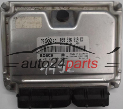 VW VOLKSWAGEN PASSAT 1.9 TDI 038906019KC, 038 906 019 KC, BOSCH 0281011204, 0 281 011 204, DIESEL EDC15P+ 4896