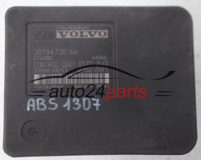 ABS PUMP VOLVO V50 30794728, 4N51-2C405-GB, 4N512C405GB, ATE 10.0206-0302.4, 10020603024, 30794730 AA, 30794730AA, ATE 10.0960-0429.3, 10096004293, 00.0001-251F.1
