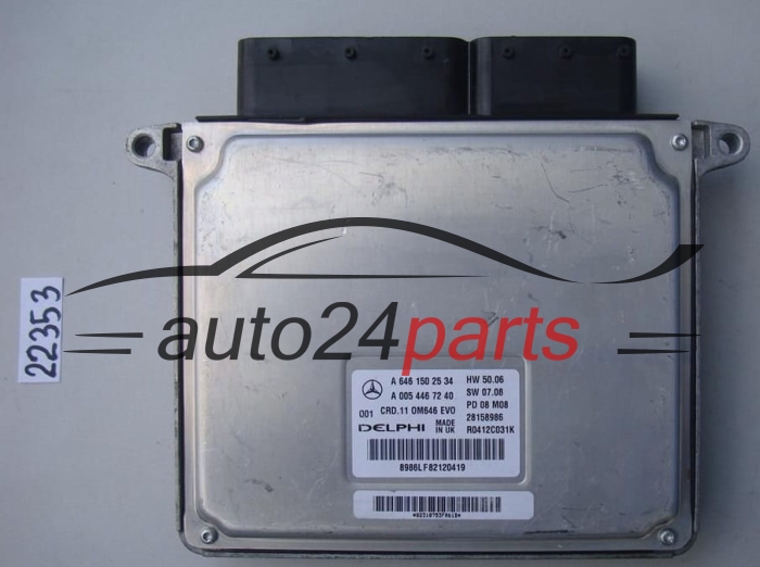 CENTRALITA DE MOTOR MERCEDES 2.2 CDI A 646 150 25 34, A6461502534, 28158986, R0412C031K, CRD.11