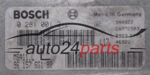 KOMPUTER STEROWNIK SILNIKA CITROEN PEUGEOT  BOSCH 0 281 001 212, 0281001212, 96 157 661 80, 9615766180