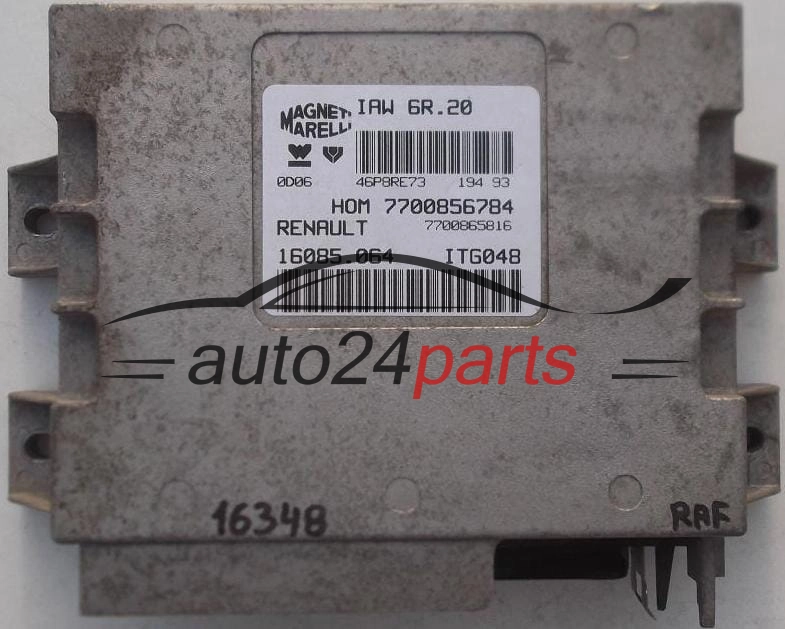 Μονάδα Ελέγχου Κινητήρα RENAULT TWINGO 1.2 MAGNETI MARELLI IAW 6R.20, IAW6R20, 7700856784, 7700865816, 16085.064, 16085064