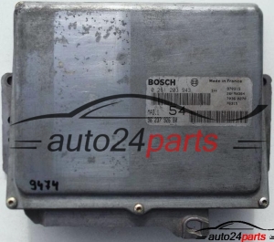 CALCULATEUR MOTEUR CITOREN SAXO, PEUGEOT 106 1.0, BOSCH 0 261 203 943, 0261203943, 96 237 926 80, 9623792680, MA3.1 54 