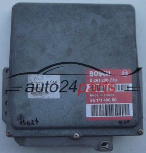 KOMPUTER STEROWNIK SILNIKA PEUGEOT 106, CITROEN ZX 1.4, BOSCH 0 261 200 778, 0261200778, 96 171 498 80, 9617149880