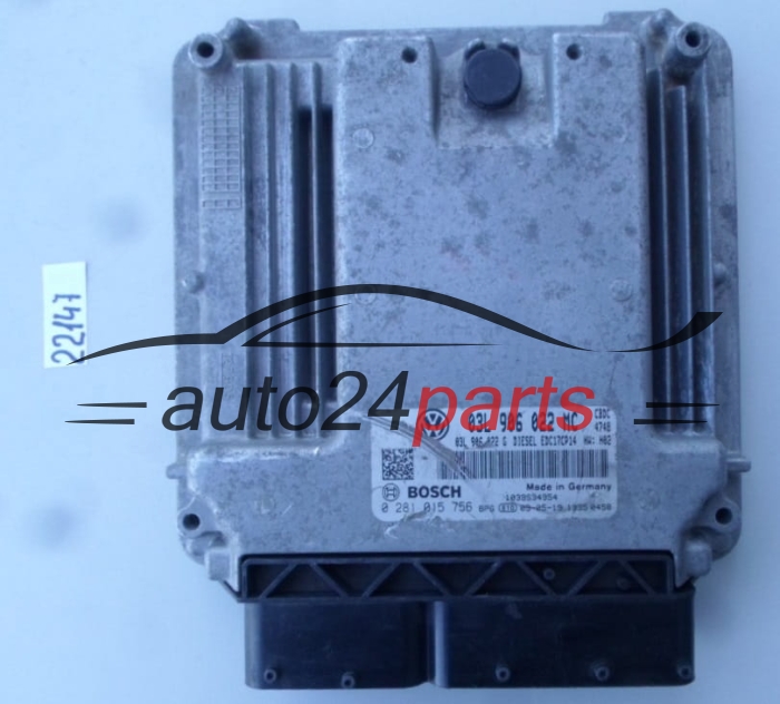 KOMPUTER STEROWNIK SILNIKA VW VOLKSWAGEN GOLF VI 2.0 TDI, BOSCH 0 281 015 756, 0281015756, 03L 906 022 MC, 03L906022MC, EDC17CP14