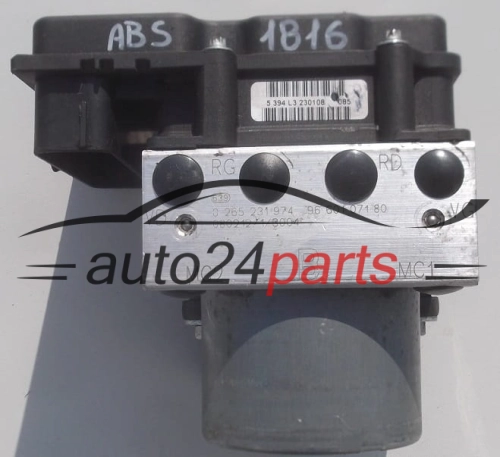BOMBA DE ABS CITROEN PEUGEOT BOSCH 0 265 231 974,  96 601 071 80