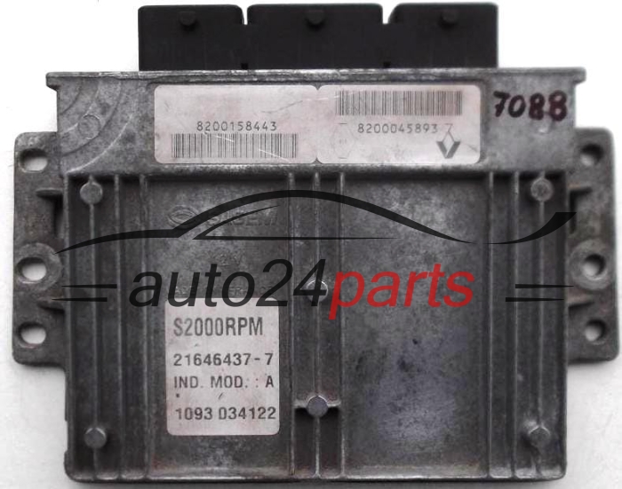 KOMPUTER STEROWNIK SILNIKA RENAULT LAGUNA 1.8 21646437-7, 1093 034122, 1093034122, S2000RPM, 8200158443, 8200045893
