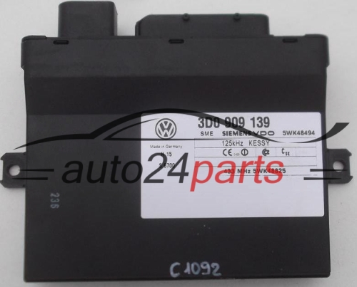 KOMFORTSTEUERGERÄT KESSY VW VOLKSWAGEN TOUAREG SIEMENS 5WK48494, 3D0 909 139, 3D0909139, 5WK48825
