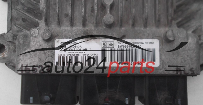 Μονάδα Ελέγχου Κινητήρα CITROEN PEUGEOT 2.0 HDI SIEMENS VDO 5WS40610B-T