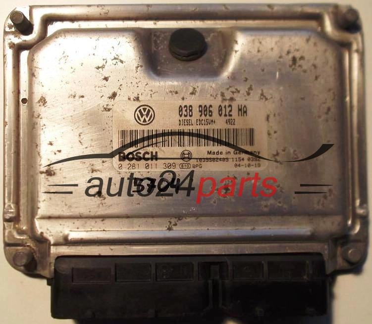 KOMPUTER STEROWNIK SILNIKA SKODA OCTAVIA 1.9 TDI ALH 038906012HA, BOSCH 0281011309, 1039SA02409 