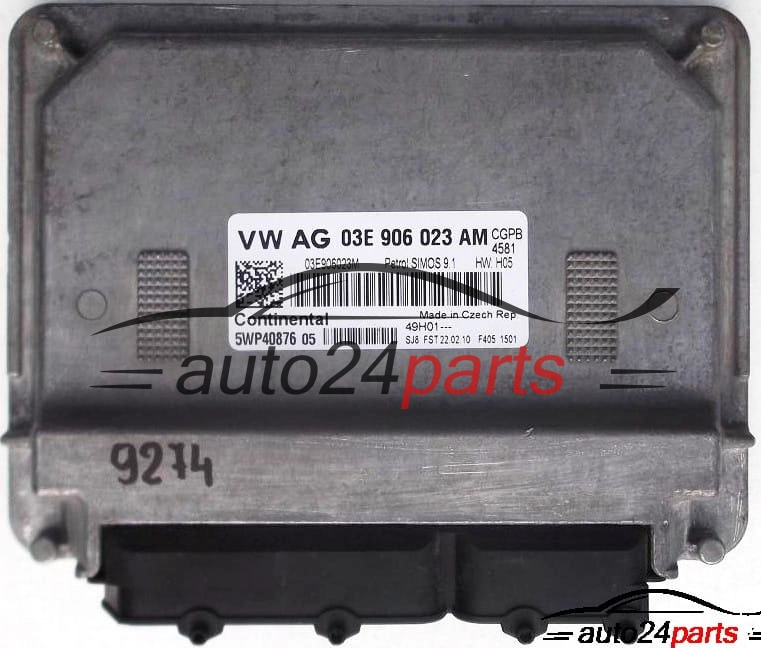 ECU ENGINE CONTROLLER SEAT IBIZA, 03E906023AM, 5WP4087605, VW AG