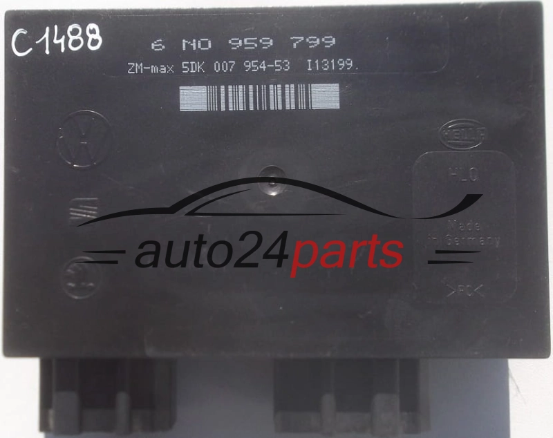 CENTRALKA MODUL STEROWNIK KOMFORTU VW VOLKSWAGEN 6N0959799, 6N0 959 799, HELLA 5DK007954-53, 5DK 007 954-53 VW POLO COM-18