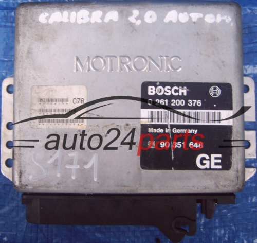 ECU CENTRALITA DE MOTOR OPEL CHEVROLET HOLDEN VAUXHALL CALIBRA VECTRA 2.0 C20NE BOSCH 0261200376, 0 261 200 376, 90531648, 90 531 648