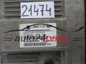 CENTRALINA DO MOTORE OPEL CORSA D 1.3 CDTI 55571107 MP, 55571107MP, MJD6O3.SE, MJD6O3SE, MJD603SE