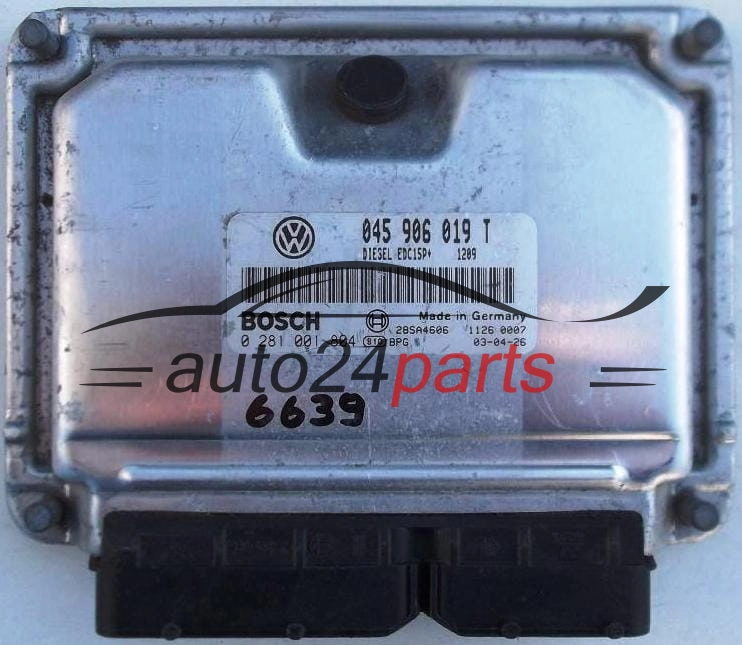 ECU CENTRALITA DE MOTOR SEAT AROSA VW VOLKSWAGEN LUPO 1.4 TDI AMF 045 906 019 T, 045906019T, BOSCH 0 281 001 804, 0281001804, 28SA4606