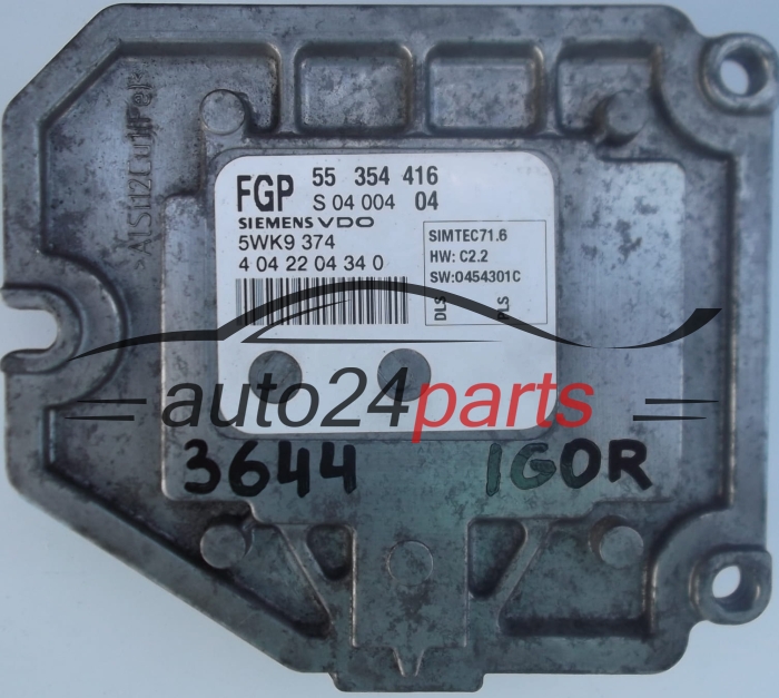 calculateur moteur pour opel chevrolet, holden, vauxhall vectra c signum 1.8 z18xer