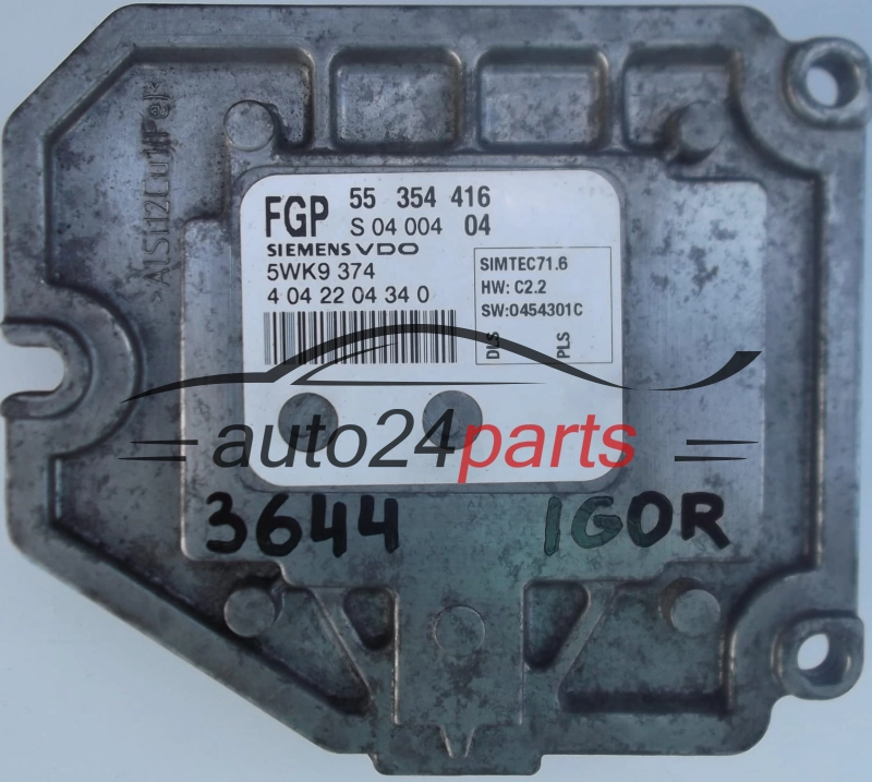 calculateur moteur pour opel chevrolet, holden, vauxhall vectra c signum 1.8 z18xer