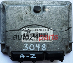 ECU ENGINE CONTROLLER VW VOLKSWAGEN GOLF BORA 1.9 TDI 038906018BL, 038 906 018 BL, BOSCH 0 281 001 845, 0281001845, DIESEL 2128, 28SA3791