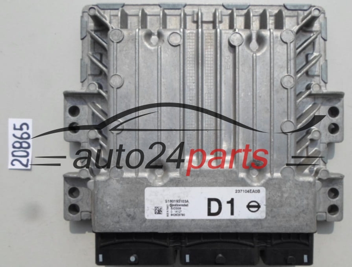 KOMPUTER STEROWNIK SILNIKA NISSAN QASHQAI 1.5 DCI Continental S180193103A, 842839547, 237104EA0B, SID309