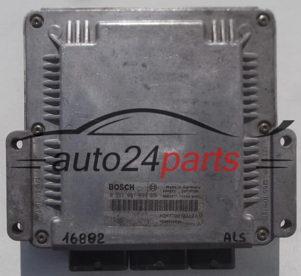 ECU CENTRALITA DE MOTOR RENAULT ESPACE 2.2 DCI BOSCH 0 281 001 999, 0281001999, HOM7700104407,  7700114854