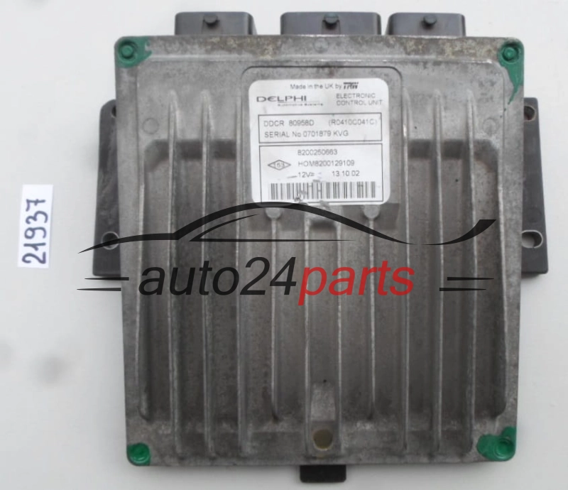 KOMPUTER STEROWNIK SILNIKA RENAULT CLIO 1.5 DCI Delphi R0410C041C, 8200250663, HOM 8200129109 