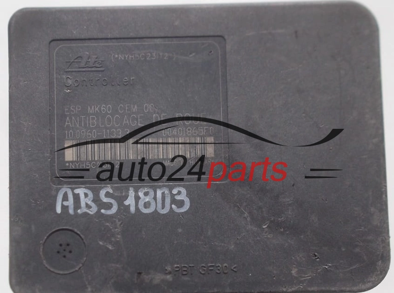 ABS PUMP PEUGEOT 206 9655960880, ATE 10.0206-0175.4,  10.0960-1133.3