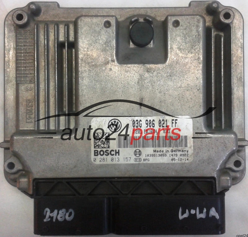 MOTORSTEUERGERÄT ECU STEUERGERÄT VW VOLKSWAGEN CADDY 1.9 TDI 03G906021FF, 03G 906 021 FF, BOSCH 0 281 013 157, 0281013157, DIESEL EDC16U34 8183, 1039S13099 
