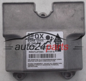 Unidade de controle do airbag OPEL ZAFIRA B GM 13 246 046 QX, 13246046, 13246046QX, Temic 327963935 
