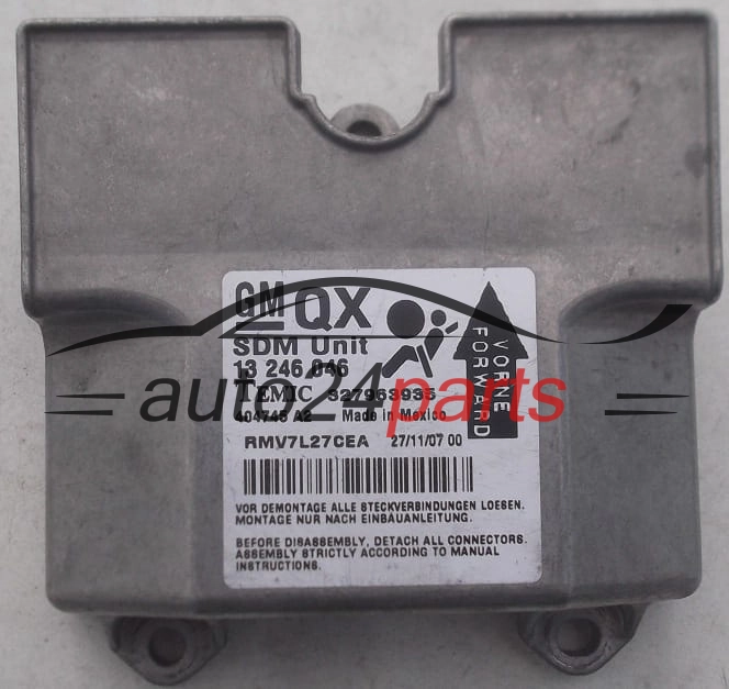Unidade de controle do airbag OPEL ZAFIRA B GM 13 246 046 QX Temic 327963935