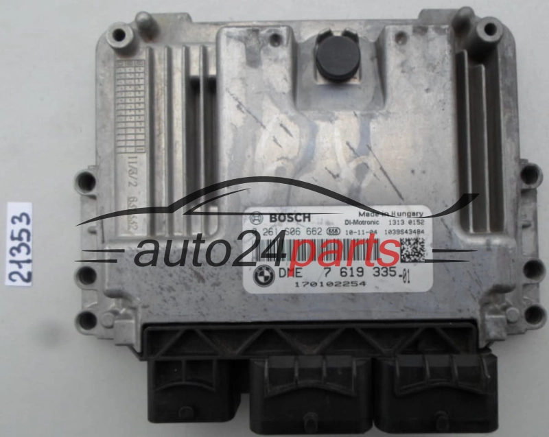 KOMPUTER STEROWNIK SILNIKA MINI COOPER 1.6 BOSCH 0 261 S06 662, 0261S06662, DME 7 619 335, DME7619335, 7619335 