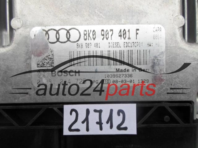 AUDI A4 3.0 TDI BOSCH 0 281 014 725, 0281014725, 8K0 907 401 F, 8K0907401F, 8K0 907 401, 8K0907401, EDC17CP04 