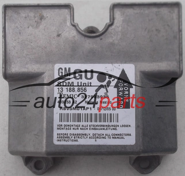 STEROWNIK MODUL PODUSZEK POWIETRZNYCH OPEL ZAFIRA B 13188856 GU, 13 188 856 GU, 93186390, 6235479, 62 35 479