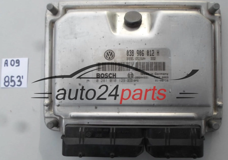 SKODA OCTAVIA 1.9 TDI ALH 038906012H, 038 906 012 H, BOSCH 0 281 010 129, 0281010129, DIESEL EDC15VM+ 3332, 28SA4931
