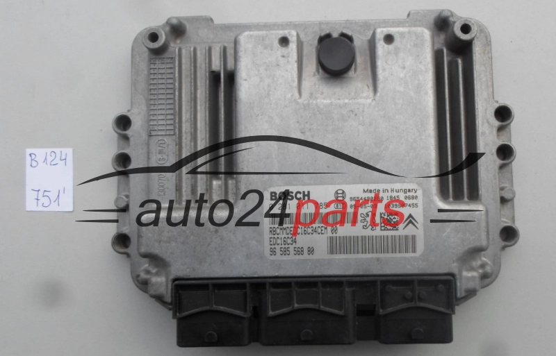CITROEN C3 1.4 HDI BOSCH 0 281 011 785, 0281011785, 96 567 098 80, 9656709880, 9654490280, EDC16C34 