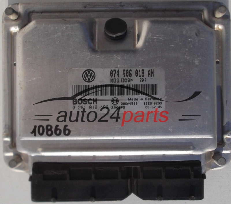 MOTORSTEUERGERÄT ECU STEUERGERAT VW VOLKSWAGEN T4 2.5 TDI AHY BOSCH 0 281 010 490,