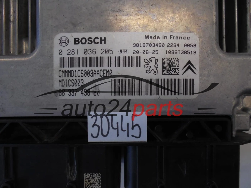 Centralina motore CITROEN PEUGEOT 0281036205 9833749880