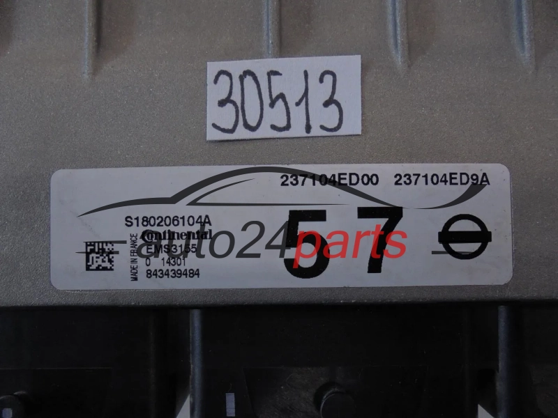 Centralita de motor NISSAN S180206104A 237104ED00