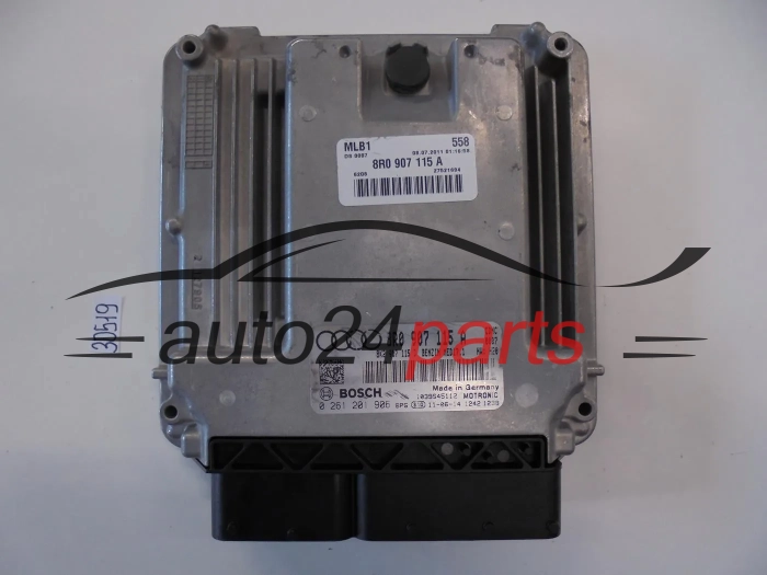 KOMPUTER STEROWNIK SILNIKA AUDI Q5 2.0T TFSI 8R0907115A, 8R0 907 115 A, 8R0907115D, 8R0 907 115 D, BOSCH 0 261 201 906, 0261201906, BENZIN MED17.1