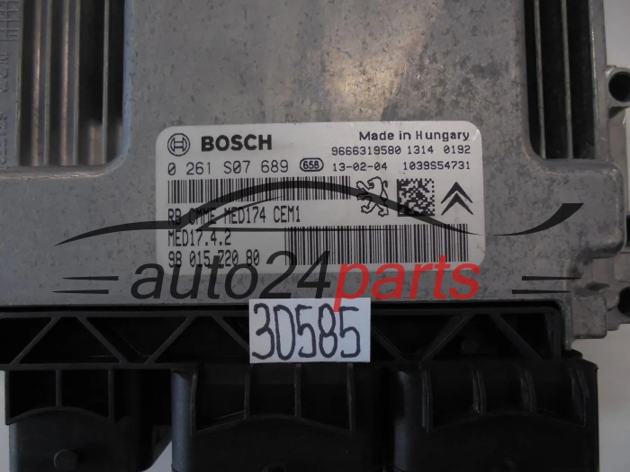 CENTRALINA MOTORE  CITROEN 0261S07689 9801572080