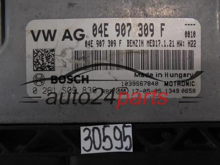Sterownik silnika Volkswagen 1.4 TSI 0261S09836 04E907309F – zdjęcie 2