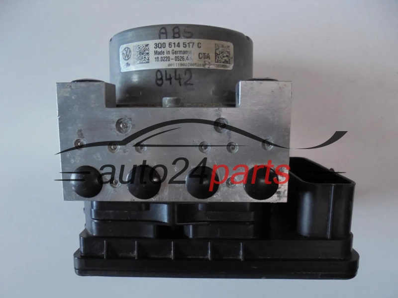 Pompe ABS et calculateur AUDI VOLKSWAGEN SEAT 3Q0 614 517C, 3Q0614517C, 10.0220-0526.4, 10022005264, 3Q0907379C