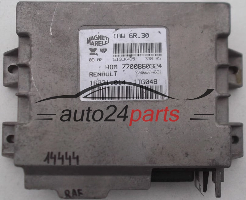 CENTRALINA DO MOTORE RENAULT TWINGO 1.2 MAGNETI MARELLI IAW 6R.30, IAW6R30, 7700860324, 7700874631, 16231.014, 16231014