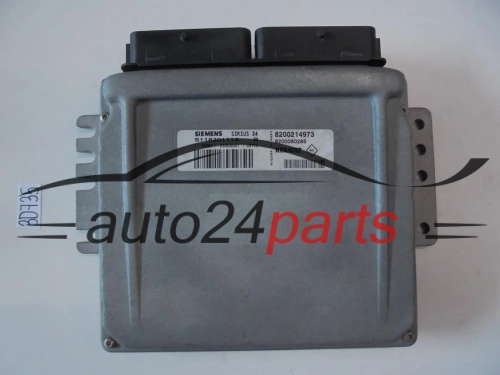 KOMPUTER STEROWNIK SILNIKA RENAULT CLIO SIEMENS S118301113 B, S118301113B, 8200214973, 8200080285