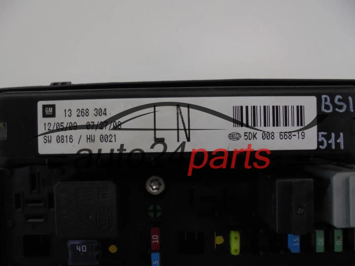CENTRALKA MODUL BSI OPEL ASTRA H ZAFIRA B 13268304 LN 5DK008668-19