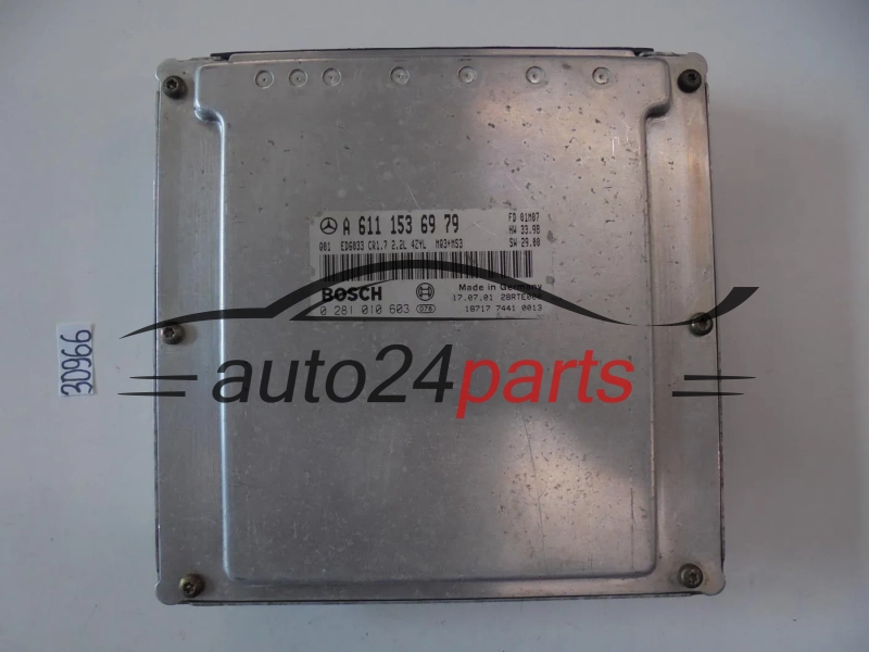 KOMPUTER STEROWNIK SILNIKA MERCEDES VITO 2.2 CDI BOSCH 0281010603, 0 281 010 603, A6111536979, A 611 153 69 79, 6111536979, ED6033 CR1.7 MQ3+MS3