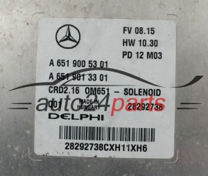 Calculateur Moteur MERCEDES Delphi 28292738, A 651 900 53 01,  A 651 901 33 01
