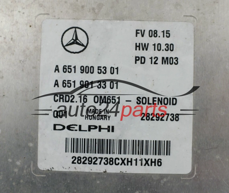 Calculateur Moteur MERCEDES Delphi 28292738, A 651 900 53 01,  A 651 901 33 01