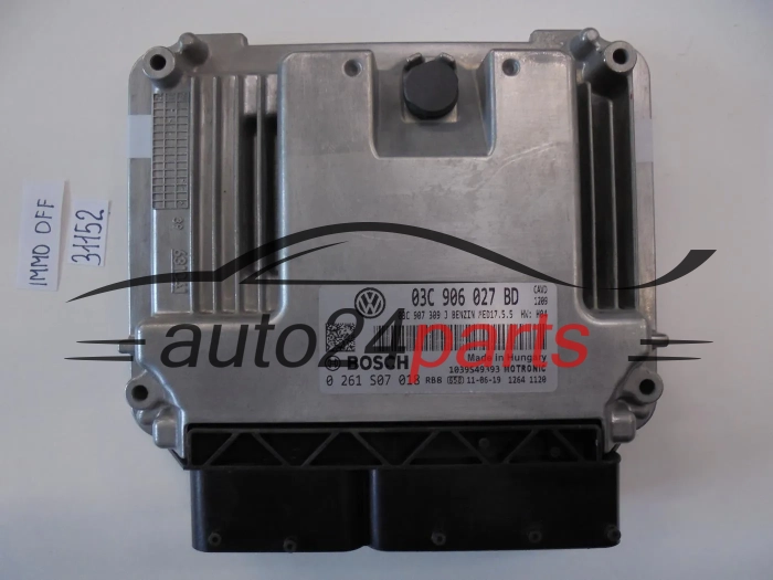 Sterownik silnika Volkswagen Skoda 1.4 TSI CAVD 0261S07018 03C906027BD IMMO OFF