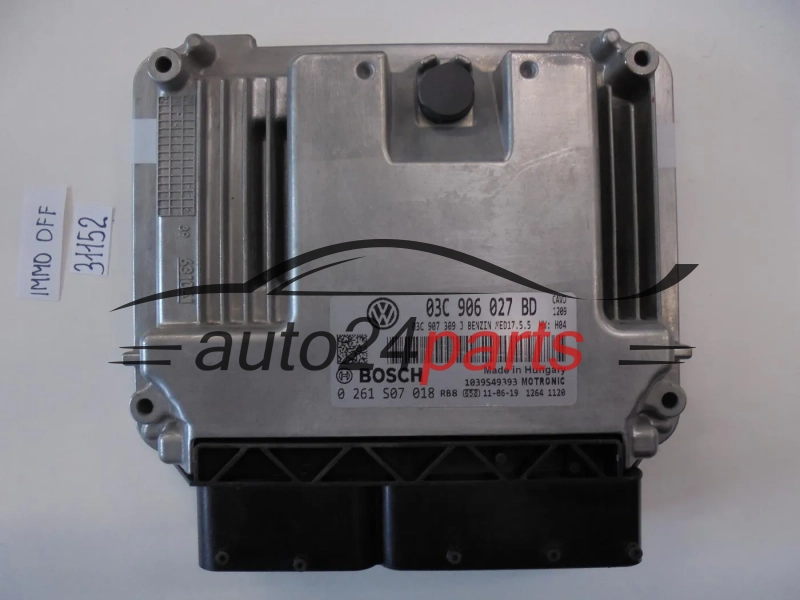 KOMPUTER STEROWNIK SILNIKA VW VOLKSWAGEN SKODA 1.4 TSI CAVD BOSCH 0 261 S07 018, 0261S07018, 03C 906 027 BD, 03C906027BD, MED17.5.5